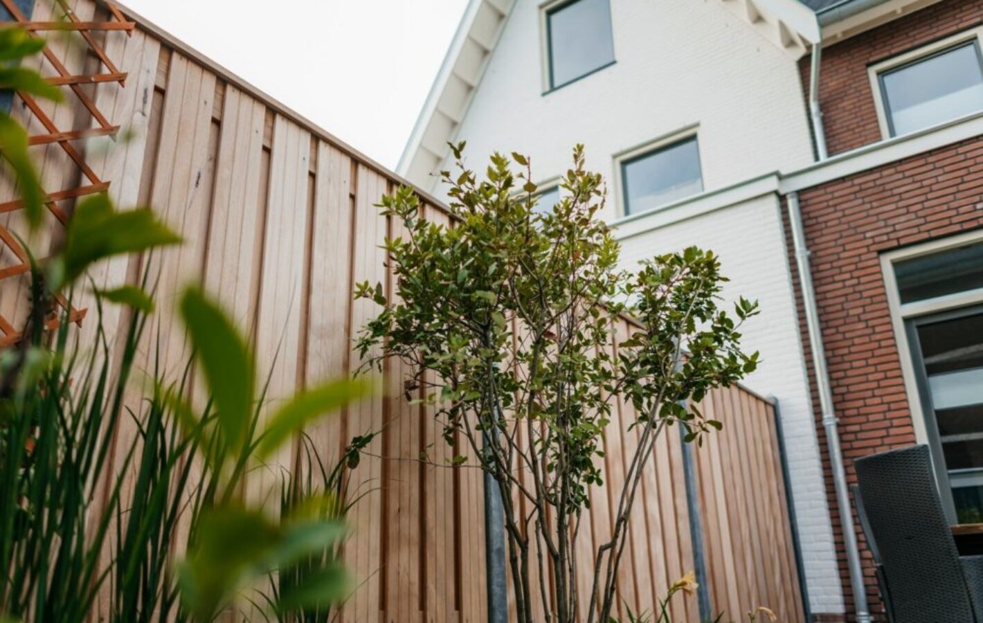Aanleg tuin met tuinhuis te Weesp
